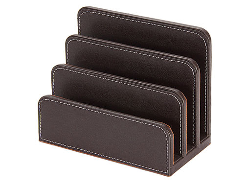 Picture of OSCO BROWN LEATHER LETTER HOLDER